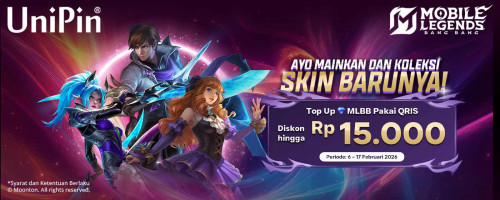 Ayo Koleksi Skin Baru! Top Up Diamonds  MLBB di UniPin pakai QRIS, Diskon hingga Rp15.000